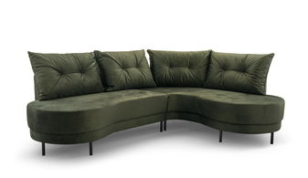 Rohová sedací souprava Aida (zelená) (P)