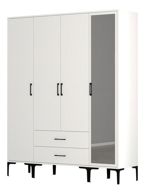 Šatní skříň Kiara STR (bílá)
