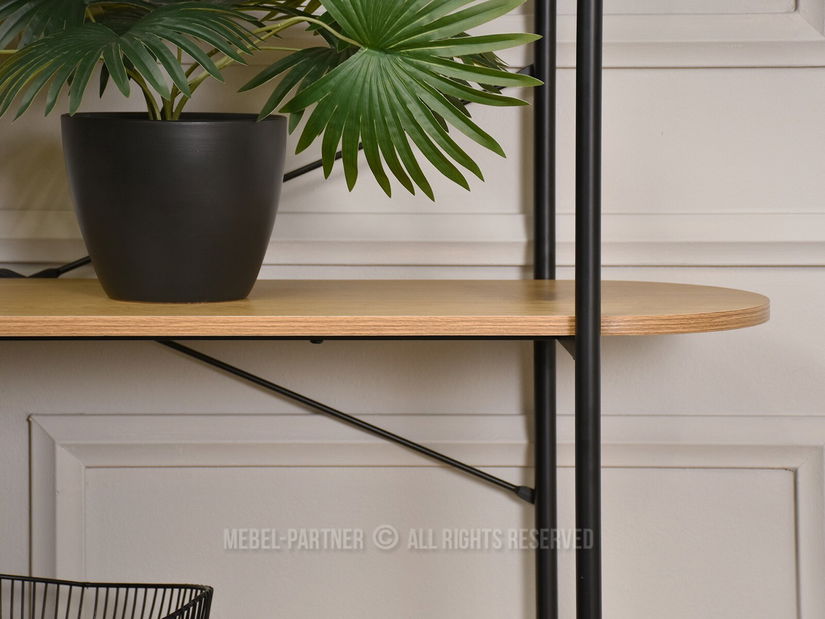 Regál Linde (dub + černá)