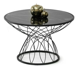 Konferenční stolek Foxy (černý mramor + černá)