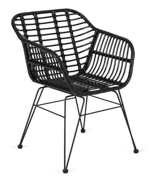 Zahradní set Fuentes (černá) (pro 4 osoby)