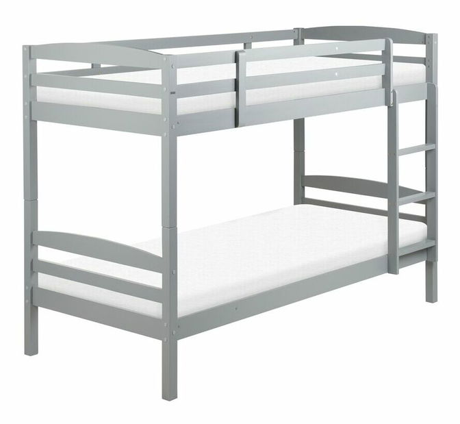 Patrová postel 90 cm Reggeton (šedá) (s roštem)