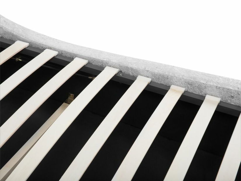 Manželská postel 180 cm Anais (stříbrná) (s roštem) (s úl. prostorem)