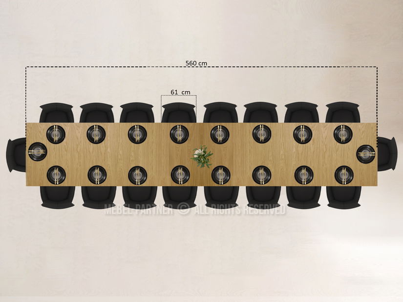 Jídelní stůl Conflictos (dub)