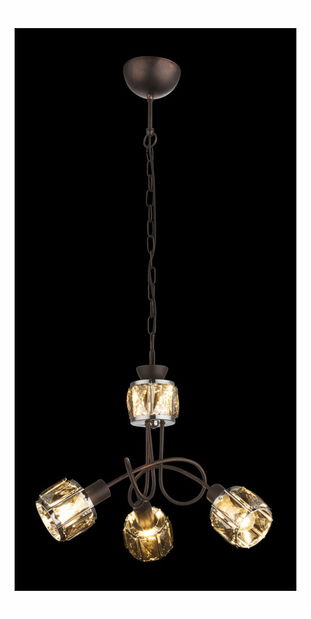 Závěsné svítidlo Indiana 54357-3H (bronzová + kouřová)