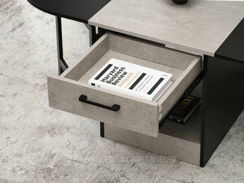 Konferenční stolek Espana (beton + černá)