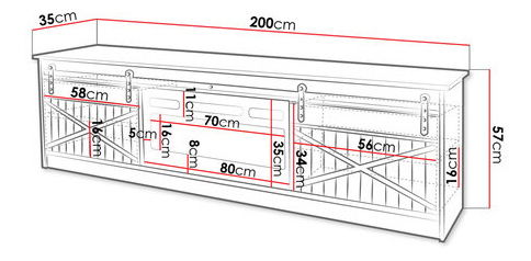 TV skříňka/stolek s elektrickým krbem Selwyn (wotan)