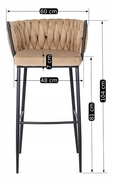 Barová židle Frenar 1 (béžová)
