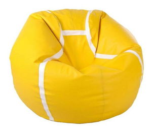 Sedací vak Tenis XXXL (žlutá + bílá)