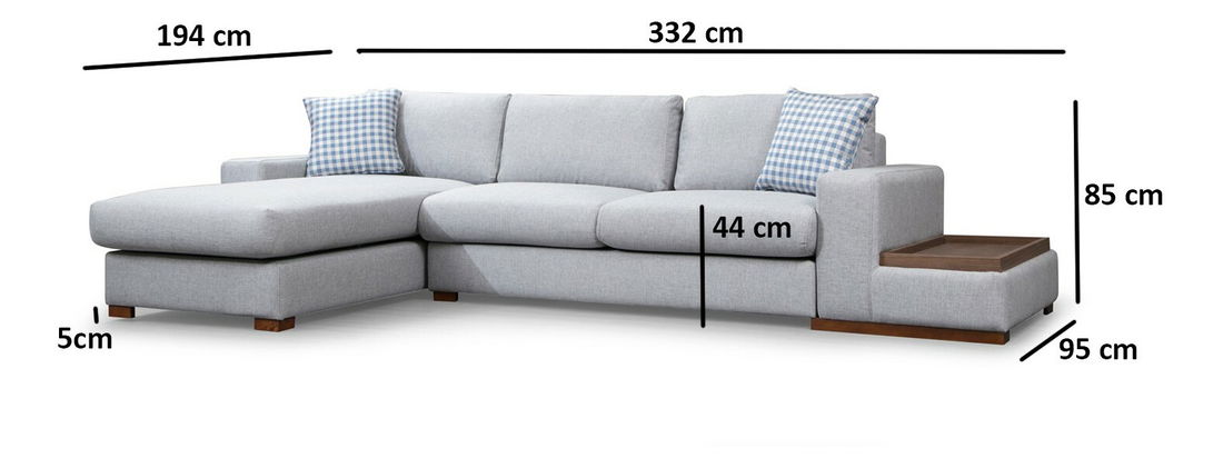 Rohová sedací souprava Lopy 8 (L)