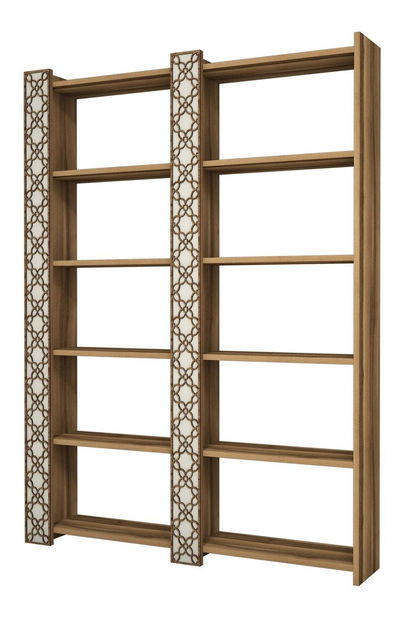 Regál Clementine 2 (ořech + krémová)