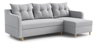 Rohová sedací souprava Lou (P) (světle šedá)