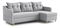 Rohová sedací souprava Lou (P) (světle šedá)