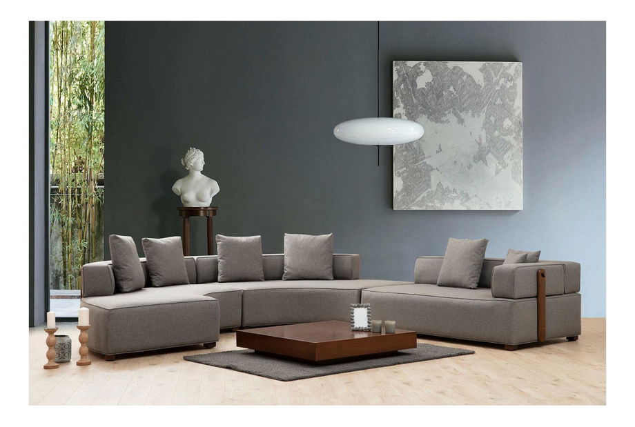 Rohová sedačka Gondulatta 2 (P) (šedá)