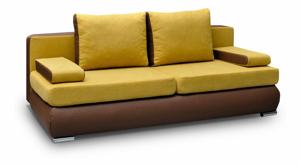 Pohovka Luiza (žlutá + hnědá)