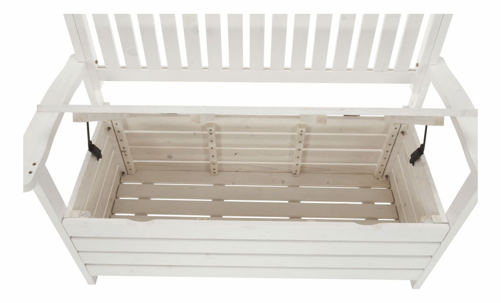 Zahradní lavička 124 cm Dina (bílá)