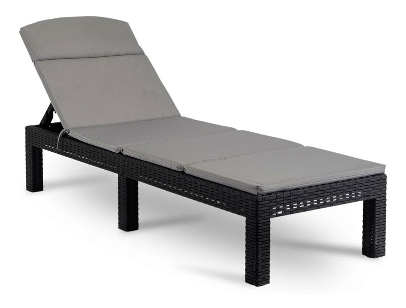 Zahradní lehátko Logro (černá)