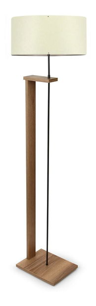 Stojanová lampa Avanasta 3 (krémová + dřevo)