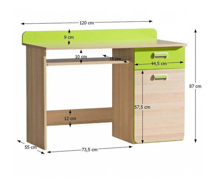 PC stolek Echo L10 zelená
