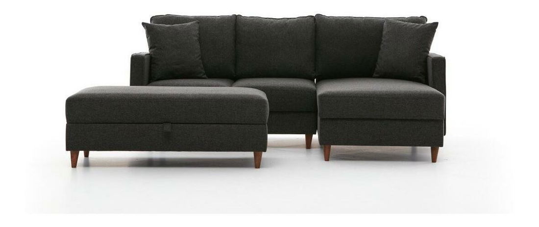 Rohová sedací souprava Ewie (P) (antracit)