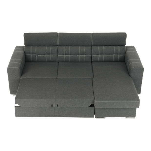 Rohová sedací souprava Charrel (tmavě šedá + světle šedá) (P)