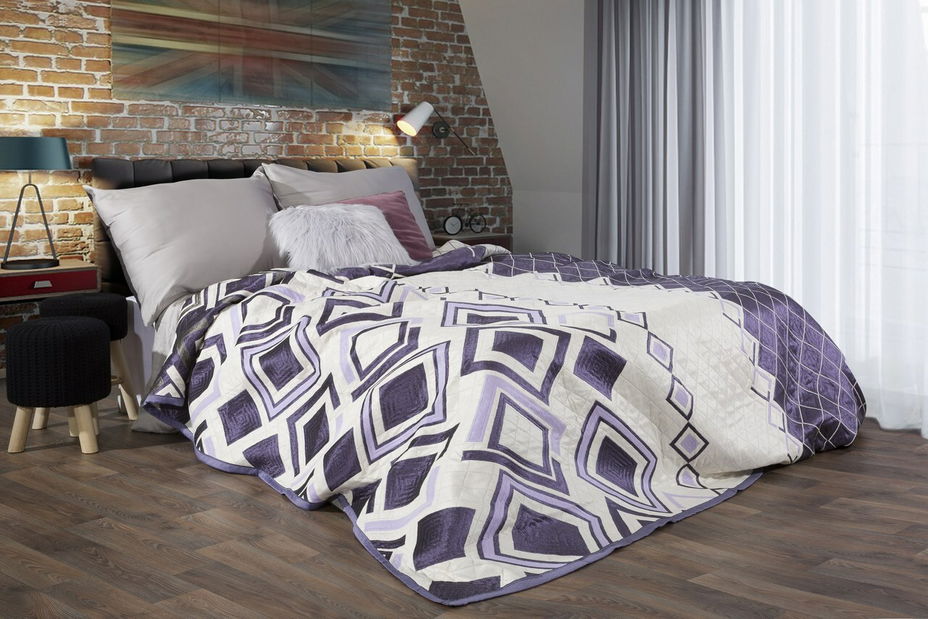 Přehoz na postel 260x230cm Elle (fialová)