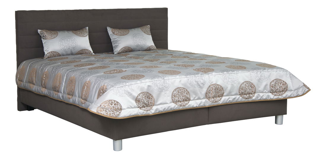 Manželská postel 180 cm Blanář Mirka (tmavošedá) (s roštem a matrací NELLY)