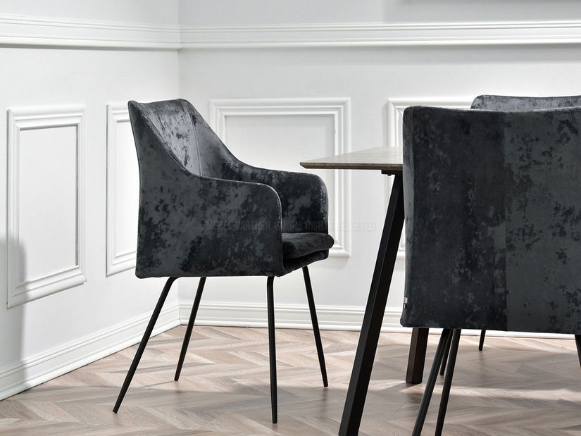 Jídelní židle Duplica (grafitová + černá)