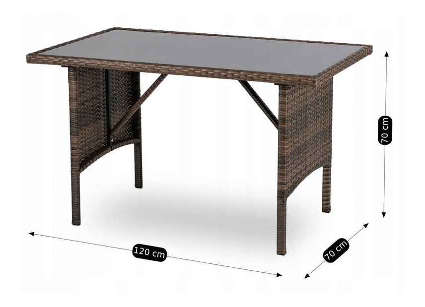 Zahradní set Adaptarlas (hnědá) (pro 7 osob)