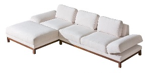 Sedačka futon Woodrow (bílá) (L)