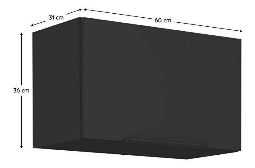 Horní kuchyňská skříňka Sobera 60 GU 36 1F (černá)