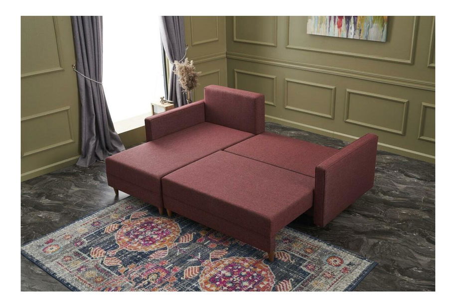 Rohová sedačka Adam (L) (červená)