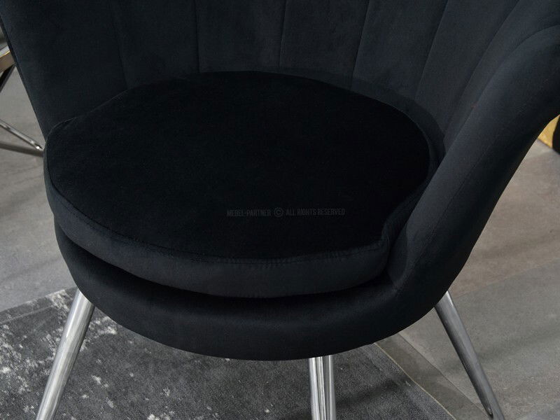 Křeslo Lasair (černá + chromová)