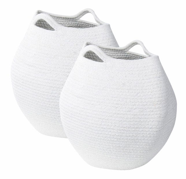 Set 2 ks košíků Pangy (bílá)