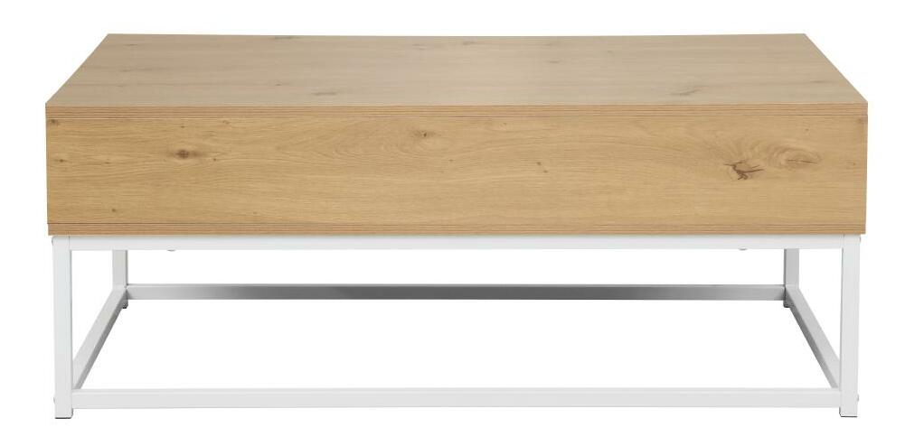 Konferenční stolek Lendemain (dub + bílá) (s úl. prostorem)