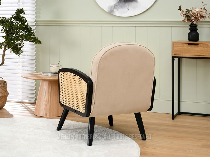 Křeslo Will (béžová + černá)