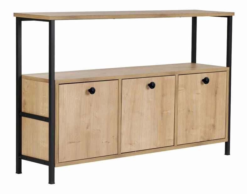 Rohový PC stolek Cete (bílá + černá)