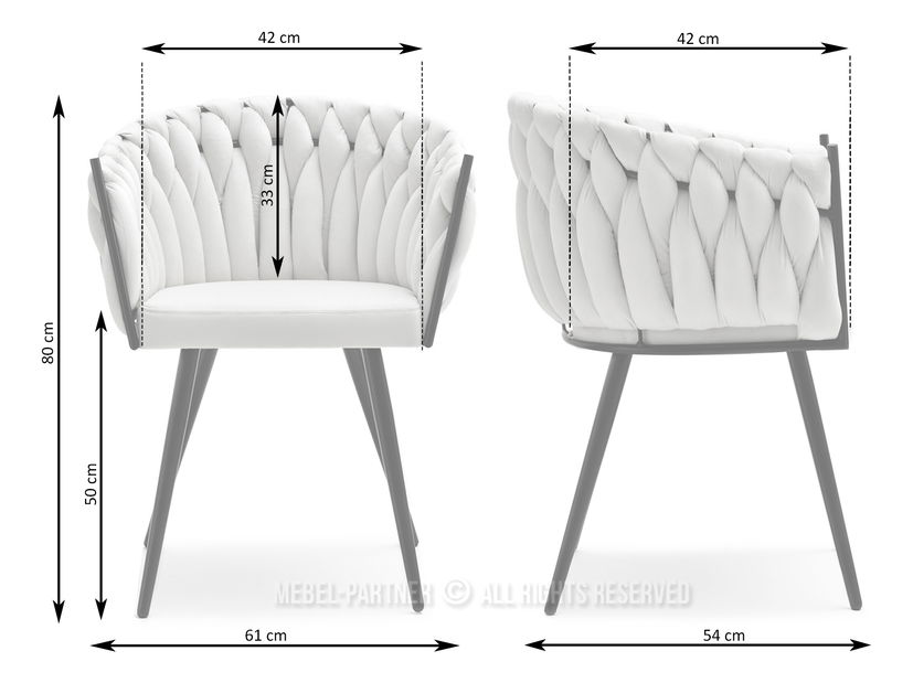 Židle Roza (světlohnědá + černá)