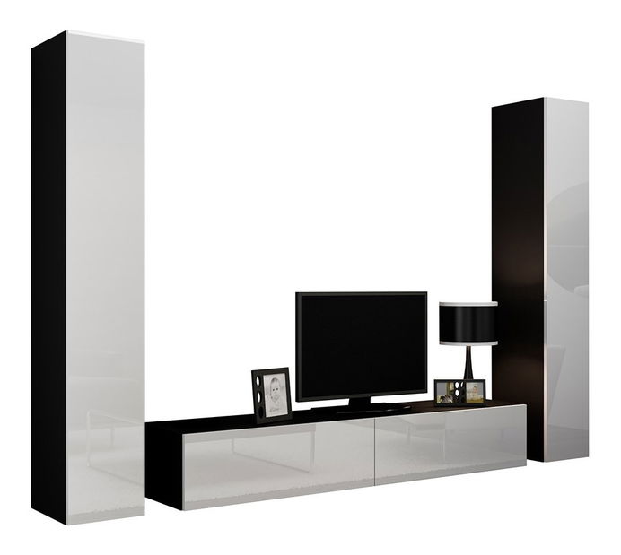 Obývací stěna Ziggy IV (černá + wotan)