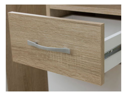 Koupelnový nábytek Lomesa MDF (dub wotan + bílý lamel) (se sifonem)