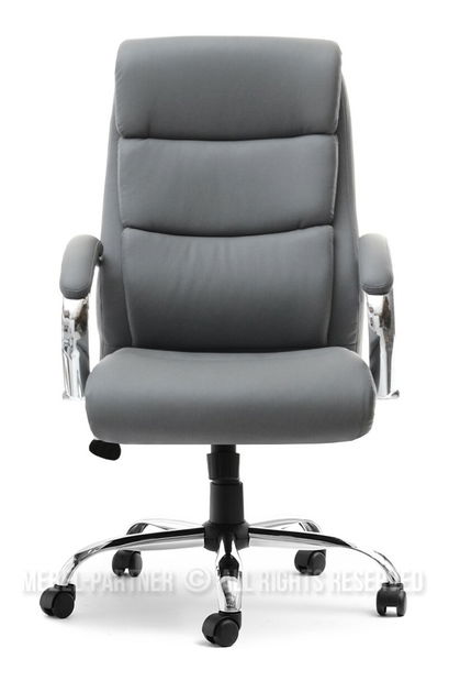 Křeslo Luxus (šedá + chromová)