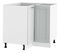 Rohová dolní kuchyňská skříňka Janne Typ 62 (světle šedá + bílá)