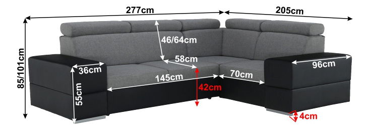 Rohová sedací souprava Meleora roh malý (P)