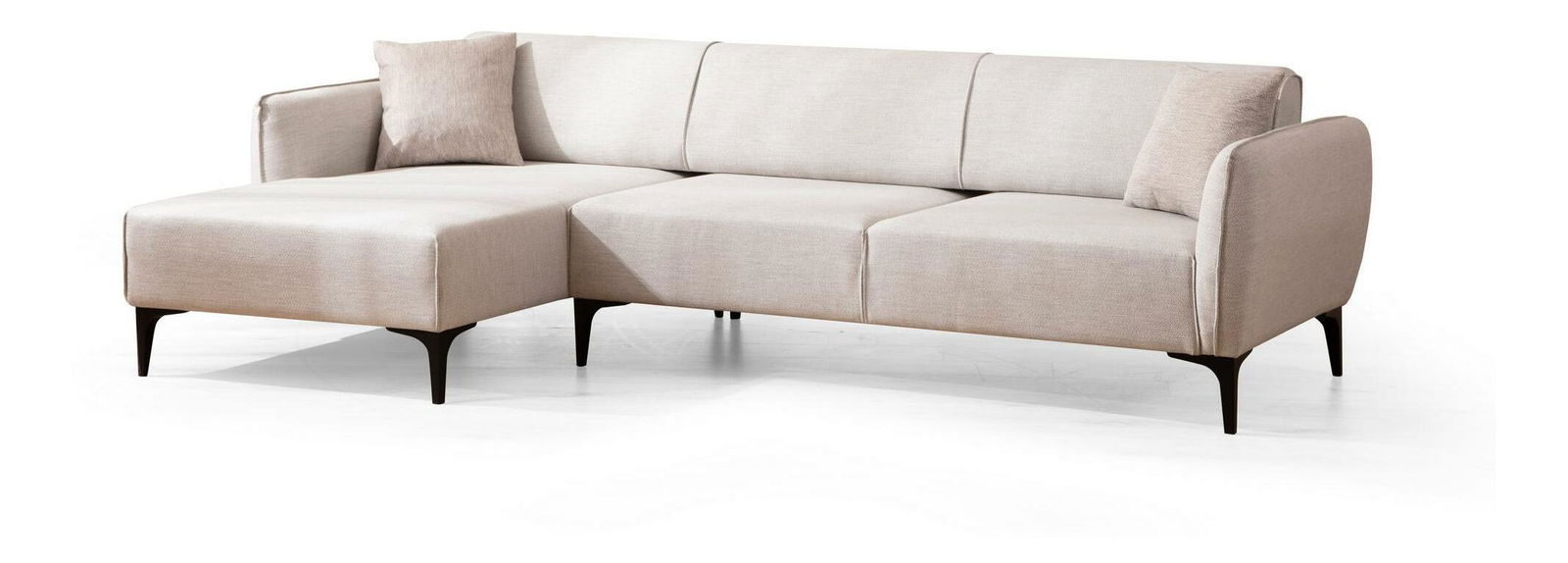 Rohová sedačka Belasemma (L) (bílá + černá)