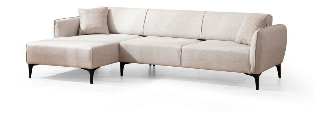 Rohová sedačka Belasemma (L) (bílá + černá)