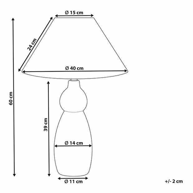 Stolní lampa Matza (modrá + černá)