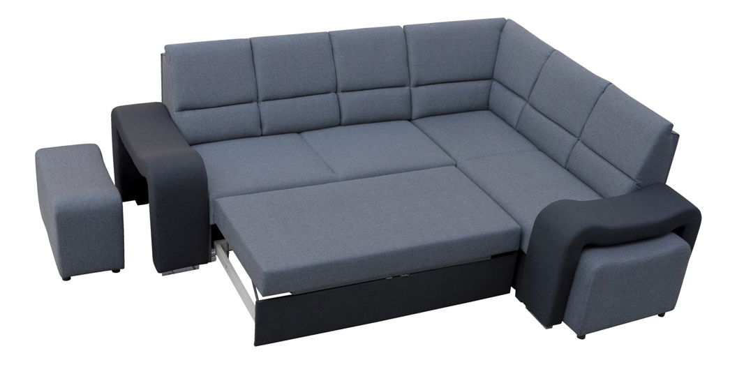 Rohová sedací souprava Warren (černá) (P)