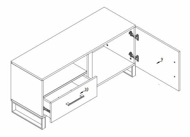 TV stolek/skříňka Filippa F7 (dub artisan + černá)