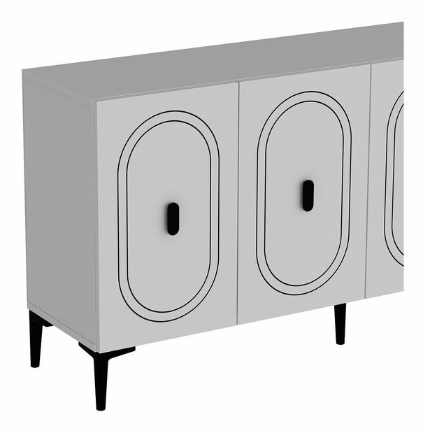 Skříňka Wendy (bílá + zlatá)