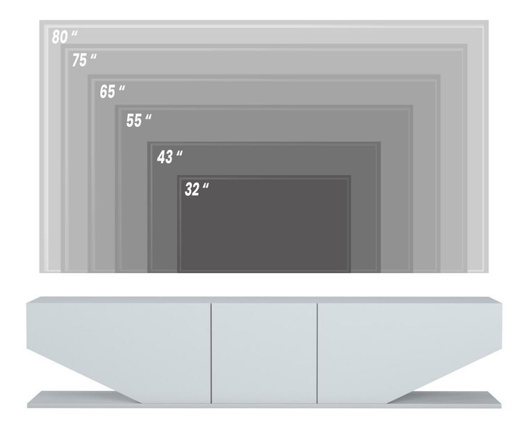  TV stolek/skříňka Digina (bílá)